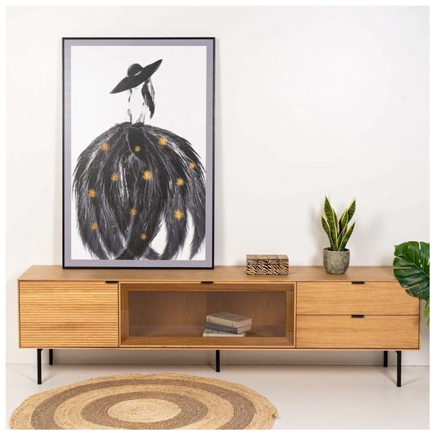 Cuadro FUR 80x120 cm, Negro