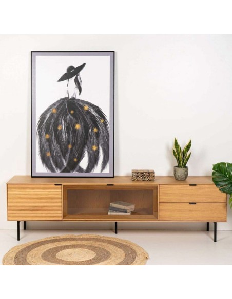 Cuadro FUR 80x120 cm, Negro