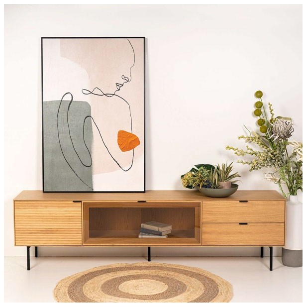 Cuadro MUNNE 80x120 cm, Negro