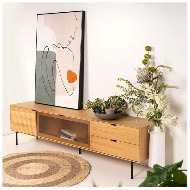 Cuadro MUNNE 80x120 cm, Negro