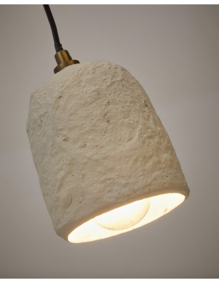 Lámpara de techo Ullaro Ø11,5 cm de papel maché blanco - Kave Home