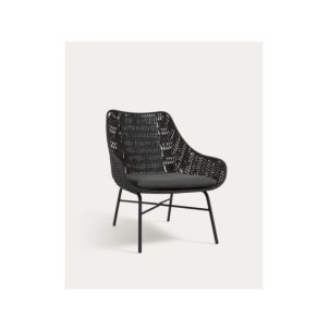Butaca Abeli de cuerda negro - Kave Home