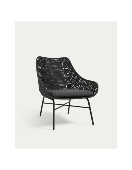 Butaca Abeli de cuerda negro - Kave Home