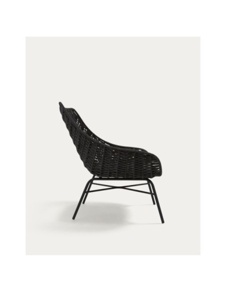 Butaca Abeli de cuerda negro - Kave Home