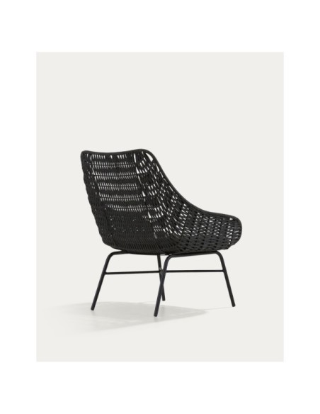 Butaca Abeli de cuerda negro - Kave Home