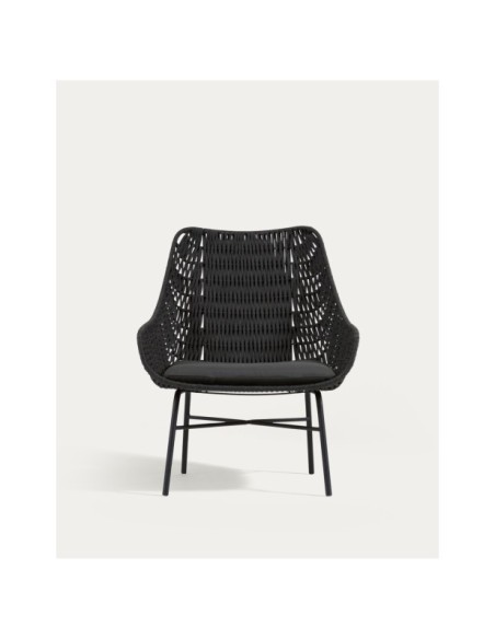 Butaca Abeli de cuerda negro - Kave Home