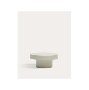 Mesa de centro redonda Aiguablava de cemento blanco Ø 66...