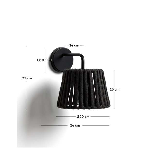 Aplique de pared para exterior Aldet...