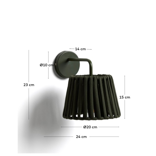 Aplique de pared para exterior Aldet...