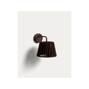 Aplique de pared para exterior Aldet de cuerda plana y...