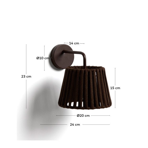 Aplique de pared para exterior Aldet...