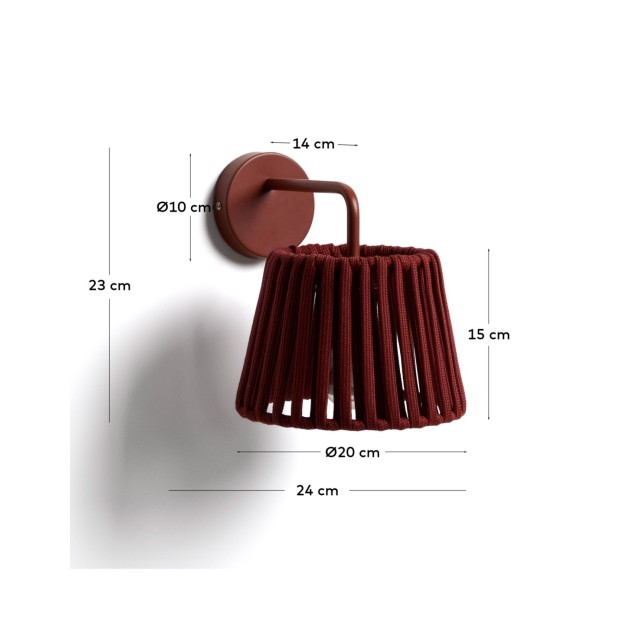 Aplique de pared para exterior Aldet...