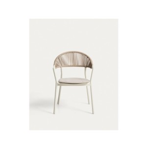 Silla apilable de exterior Alimia de aluminio crudo y... 2