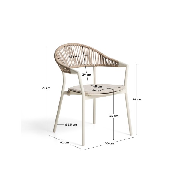 Silla apilable de exterior Alimia de...