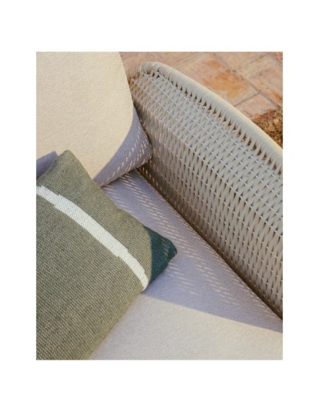 Sofá Alipa 2 plazas de madera maciza de acacia y cuerda crudo 165 cm FSC 100% - Kave Home