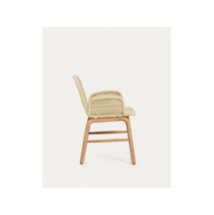 Silla Alipa con reposabrazos de madera maciza de acacia y... 2