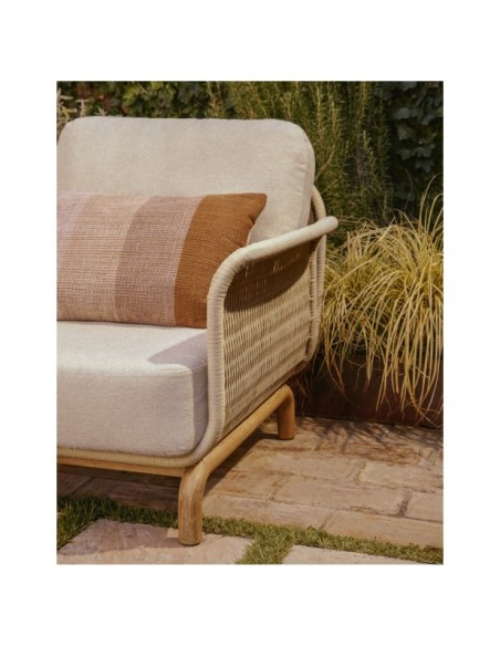 Butaca Alipa de madera maciza de acacia y cuerda crudo FSC 100% - Kave Home