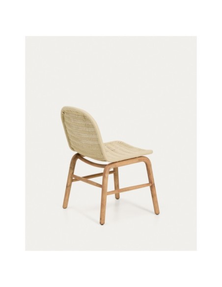 Silla Alipa de madera maciza de acacia y cuerda crudo FSC 100% - Kave Home