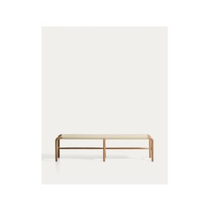 Banco Alipa de madera maciza de acacia y cuerda crudo 180...