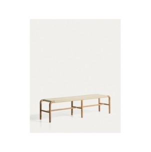 Banco Alipa de madera maciza de acacia y cuerda crudo 180... 2