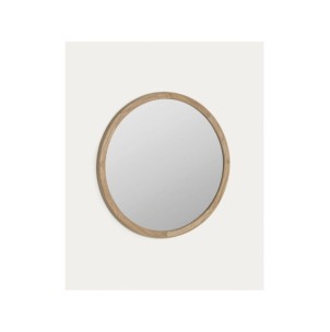 Espejo redondo Alum madera maciza mindi Ø 80 cm - Kave Home