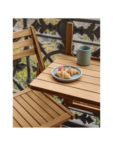 Mesa plegable de balcón Amarilis madera maciza acacia 40 x 42 cm FSC 100% - Kave Home