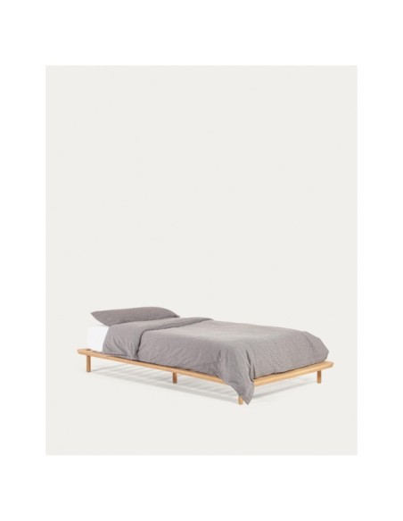 Cama Anielle de madera maciza de fresno para colchón de 90 x 200 cm - Kave Home