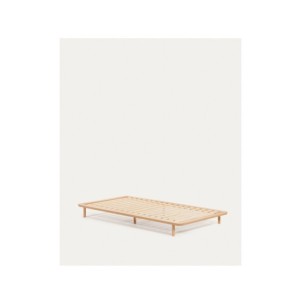 Cama Anielle de madera maciza de fresno para colchón de... 2
