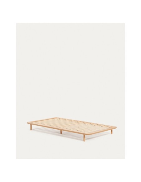 Cama Anielle de madera maciza de fresno para colchón de 90 x 200 cm - Kave Home