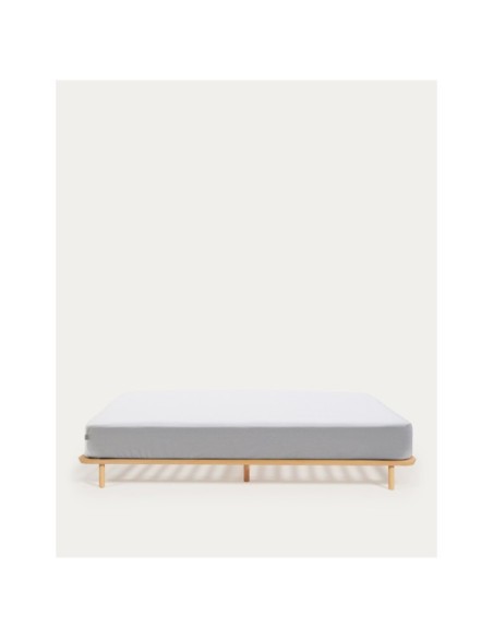 Cama Anielle de madera maciza de fresno para colchón de 90 x 200 cm - Kave Home