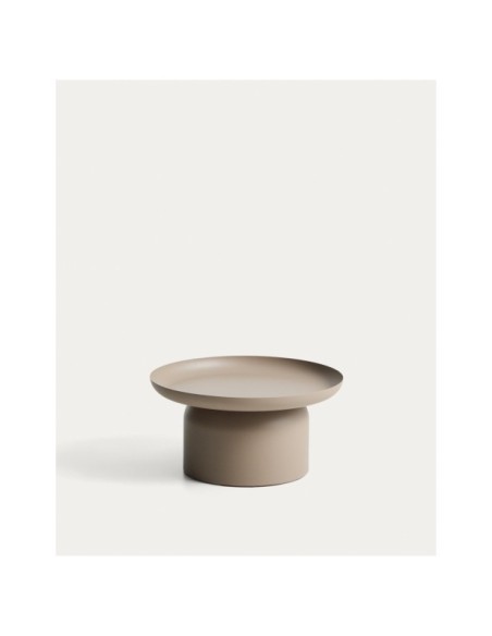 Mesa de centro Arcola de aluminio topo Ø70 cm - Kave Home