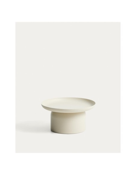 Mesa de centro Arcola de aluminio crudo Ø70 cm - Kave Home