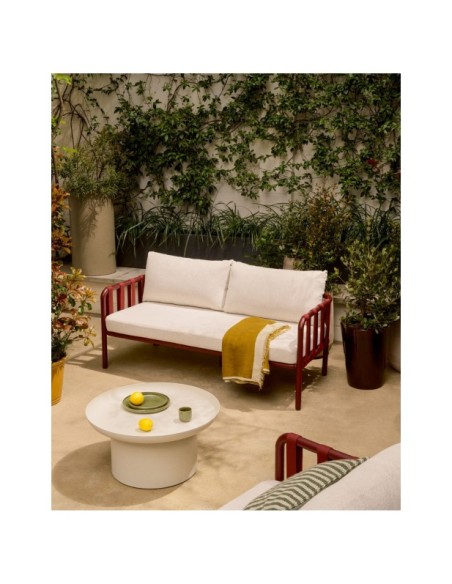 Mesa de centro Arcola de aluminio crudo Ø70 cm - Kave Home