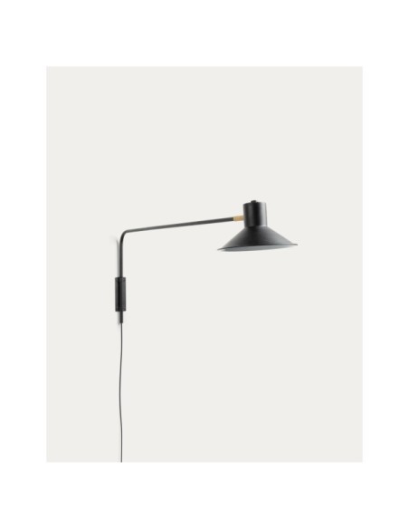 Aplique Aria de acero con acabado negro - Kave Home