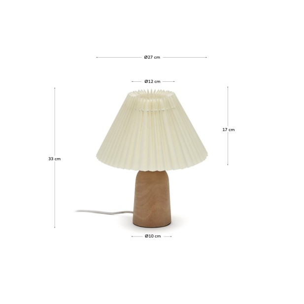 Lámpara de mesa Benicarlo de madera...