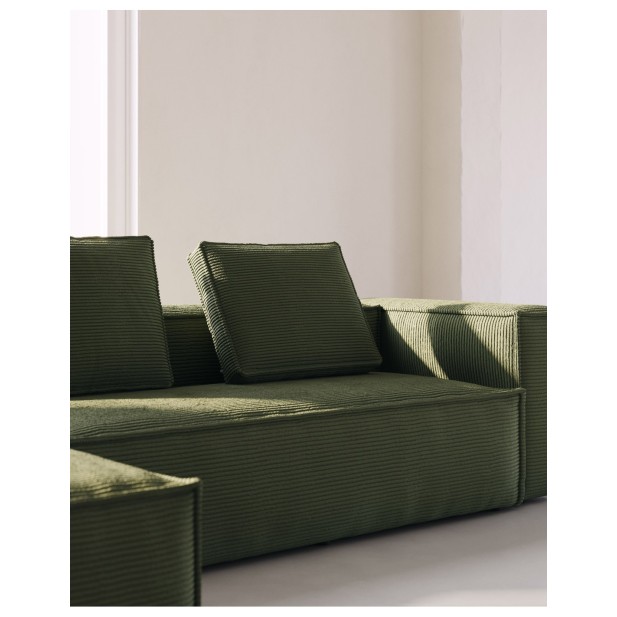 Cojín Blok de pana gruesa verde 50 x...