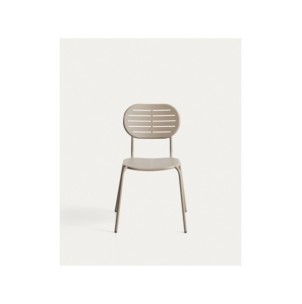 Silla apilable de exterior Brai de acero galvanizado topo... 2