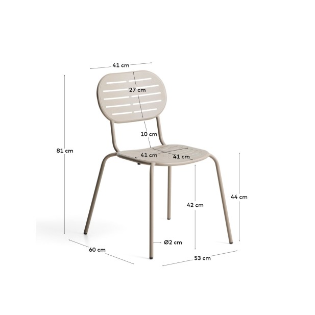 Silla apilable de exterior Brai de...