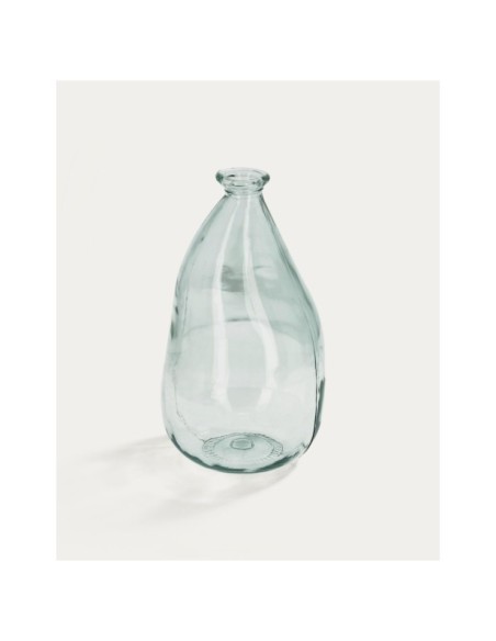 Jarrón Brenna de vidrio transparente 100% reciclado 36 cm - Kave Home