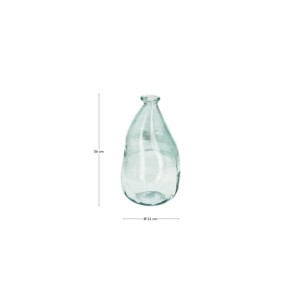 Jarrón Brenna de vidrio transparente 100% reciclado 36 cm... 2