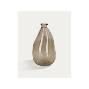 Jarrón Brenna de vidrio marrón 100% reciclado 36 cm -...