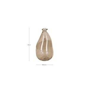 Jarrón Brenna de vidrio marrón 100% reciclado 36 cm -... 2