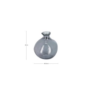 Jarrón Brenna de vidrio azul 100% reciclado 18 cm - Kave... 2