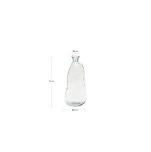Jarrón Brenna de vidrio transparente 100% reciclado 51 cm... 2