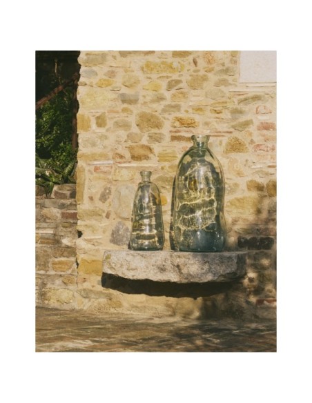 Jarrón Brenna de vidrio transparente 100% reciclado 51 cm  - Kave Home
