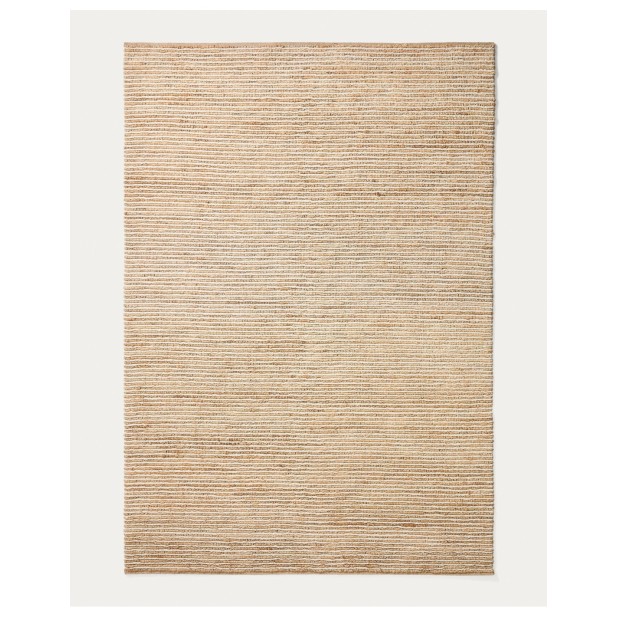 Alfombra Derule de yute y lana beige...