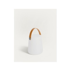 Lámpara de mesa exterior Dialma con asa marrón - Kave Home