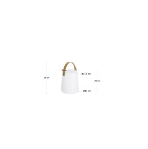 Lámpara de mesa exterior Dialma con asa marrón - Kave Home 2