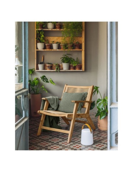 Lámpara de mesa exterior Dialma con asa marrón - Kave Home