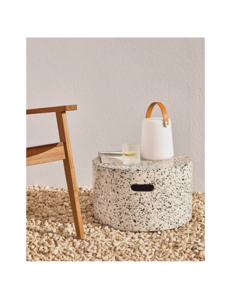 Lámpara de mesa exterior Dialma con asa marrón - Kave Home